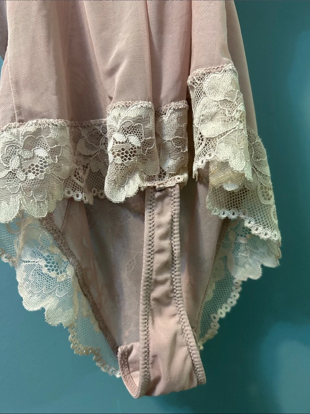 BRAND NEW TAG Size 4 Push-Up Lingerie body suit Pale Pink H&M